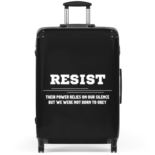 Discover Resist Suitcases, Liberal Protest Suitcases, Political Democratic Social Justice Suitcases, Feminist Suitcases, Defend Democracy Gift
