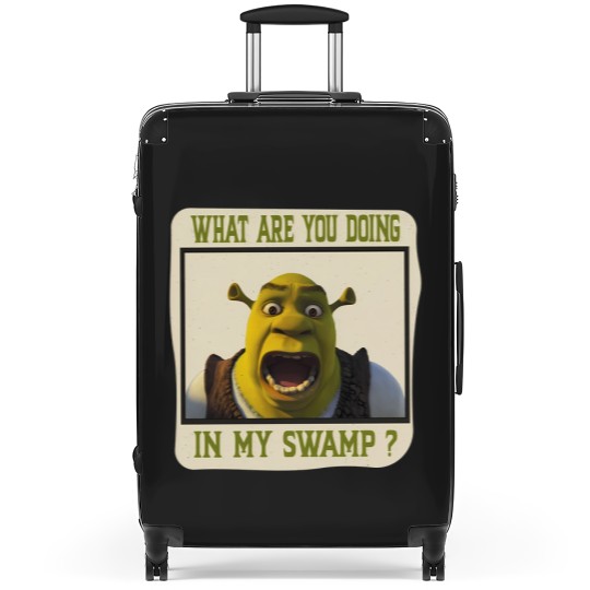 Discover Shrek Face Suitcases What Are You Doing in My Swamp Suitcases, I'm Swamped Suitcases, Funny Shrek Suitcases
