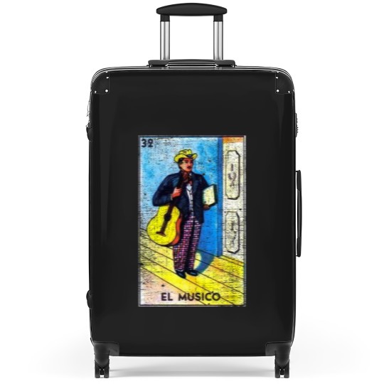 Discover El Musico Mexican Loteria Bingo Card Suitcases