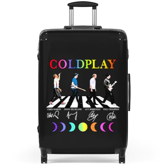 Discover Coldplay Band Suitcases Round