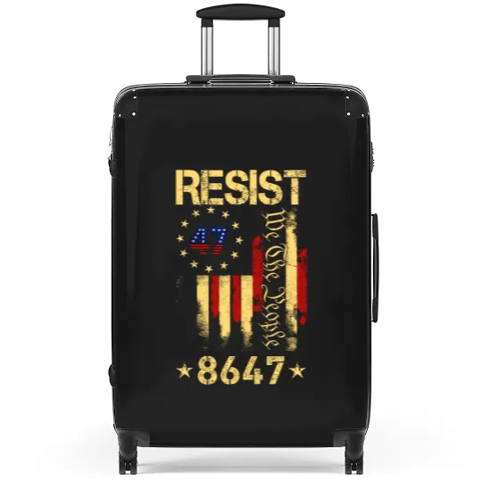 Discover Anti Trump 8647 86 47 US Flag We The People Impeach 47 Unisex Suitcases