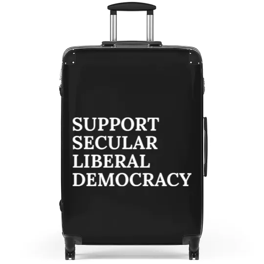 Discover Text: Support Secular Liberal Democracy (white) Suitcases