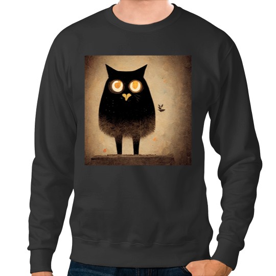 Discover A Cat And An Owl Funny Pet Owner Sweatshirts