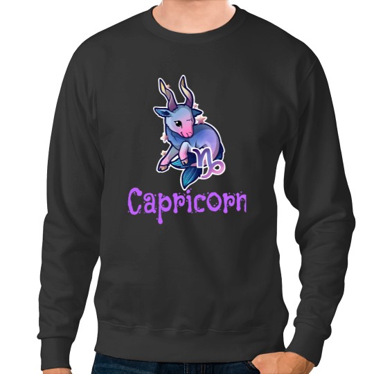 Discover Capricorn Zodiac Sign Kawaii Goat Sweatshirts