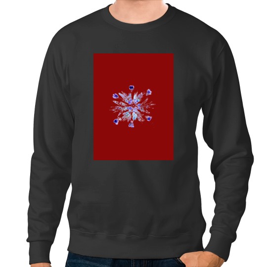 Discover _Snowflake_ nature print (red background) Graphic Sweatshirts