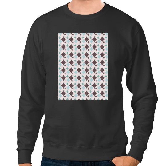 Discover Colorful Diamond Shapes Modern Maximalist Pattern Walnut Brown Graphic Sweatshirts