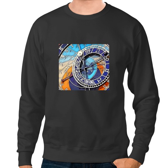Discover Prague astronomical clock Sweatshirts
