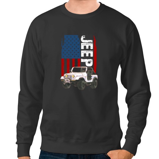 Discover -Jeep-American Flag-Jeep- Sweatshirts