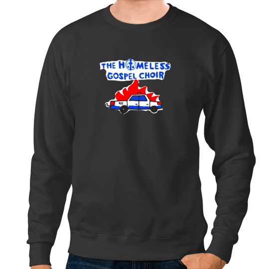 Discover Burning Cop Car Police Style Pattern Sweatshirts