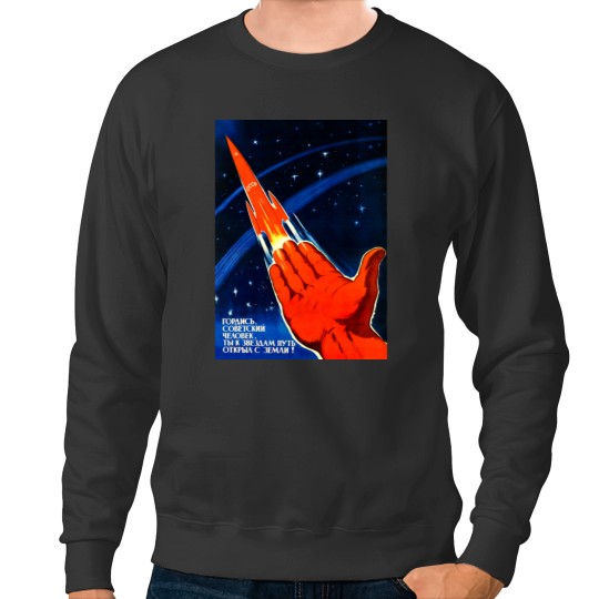 Discover vintage space poster [HQ-quality1 Sweatshirts