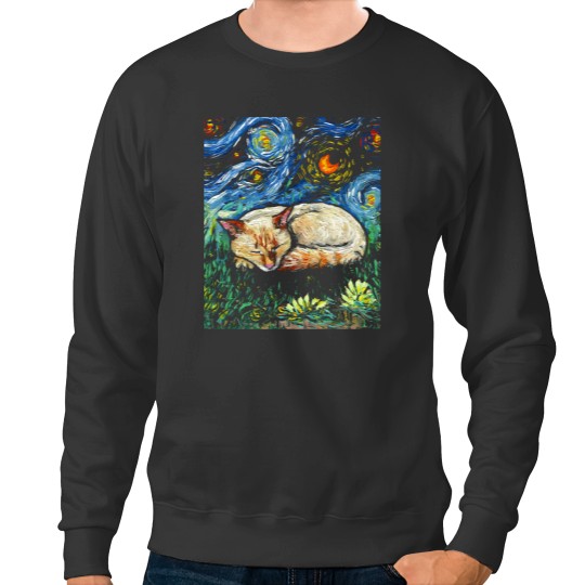 Discover Sleepy Flame Point Siamese Night Sweatshirts