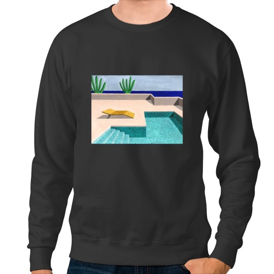 Discover David Hockney Artwork  Swimming Pool Art Print Bronc   4 Sweatshirts