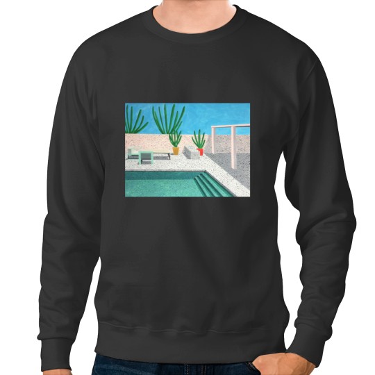 Discover David Hockney Artwork  Swimming Pool Art Print1 Bronc   4 Sweatshirts