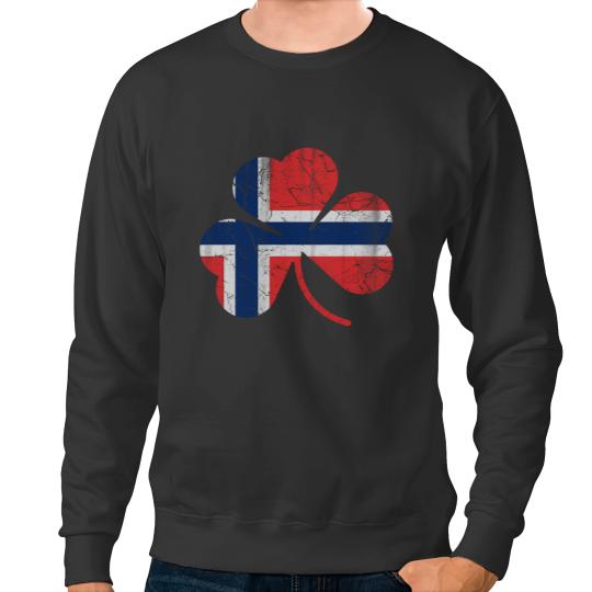 Discover norwegian flag irish shamrock norge st patricks day norway Sweatshirts