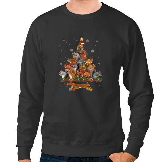 Discover Cute Squirrel Christmas Tree Gift Decor Xmas Tree Sweatshirts