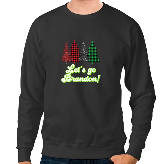 Discover Let 39 S Go Brandon Plaid Xmas Christmas Sweater Anti Biden Sweatshirts