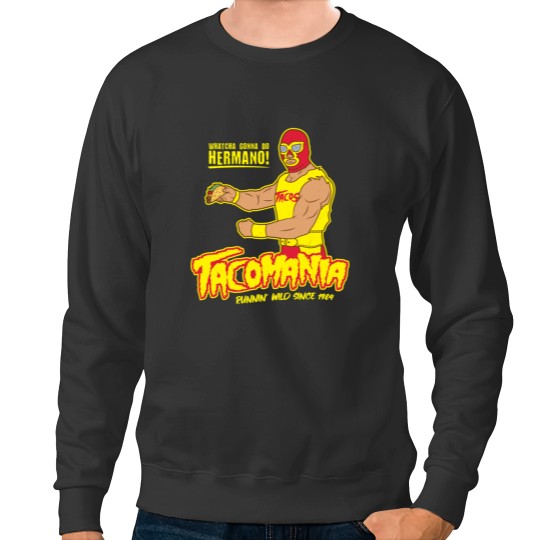 Discover Tacos Luchador Cinco De Mayo Tacomania Sweatshirts