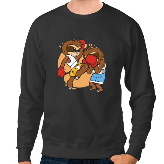 Discover Cute Muay Thai Sloth Fighters 2Thai Boxing and Kickboxing Sweatshirts