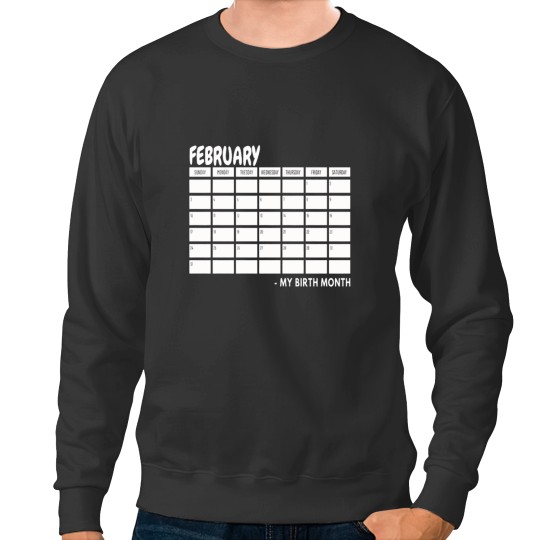 Discover Birth Month - February Black Sweatshirts