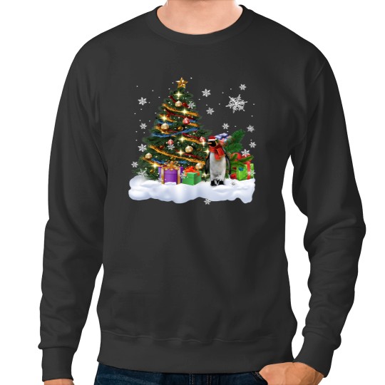 Discover Penguin Penguin Christmas Tree Lights Santa Xmas Women 62 Sweatshirts