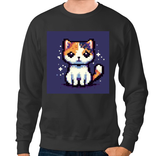 Discover Pixel Calico Cat Sweatshirts
