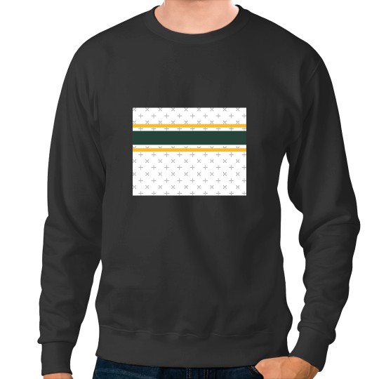 Discover White, Green, &amp Gold Power Stripe Sweatshirts
