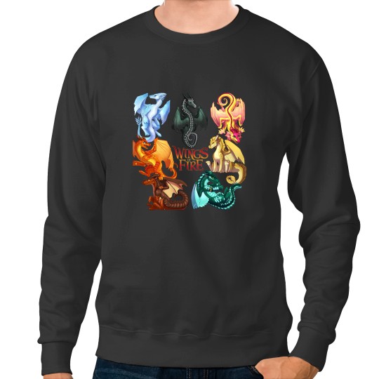 Discover Dragon Wings of _ Jade Winglet Dragonets (with Logo) Active Sweatshirts