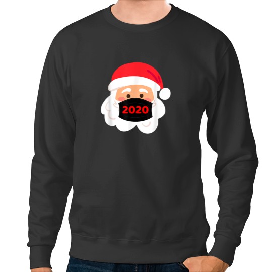 Discover Santa Wearing Mask Quarantine Christmas 2020 Sweatshirts