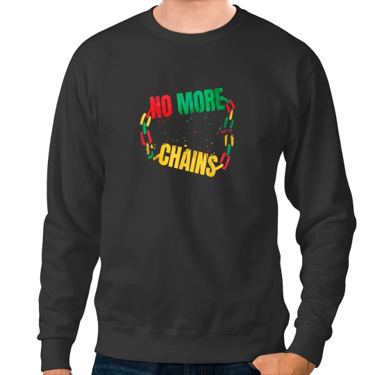 Discover African Heritage No More Chains Freedom Day Logo Sweatshirts