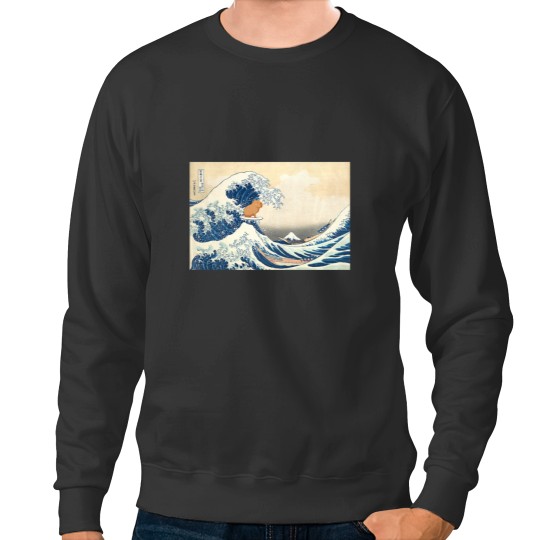Discover Wave Capy bara Surfing Rodent Sweatshirts