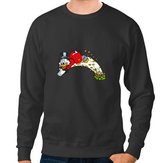Discover Duck tales Scrooge McDuck money swimming 80s Active Sweatshirts