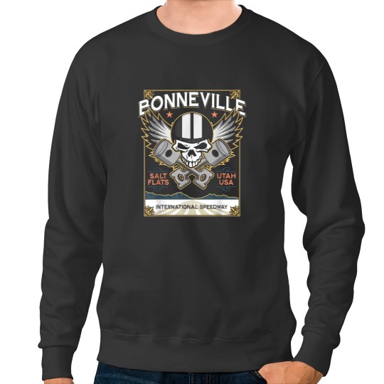 Discover Bonneville Salt Flats Utah International Speedway Skull 8448 Sweatshirts