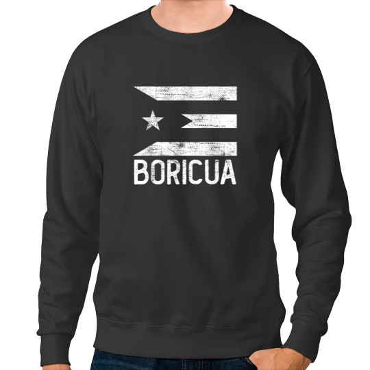 Discover boricua black Puerto Rico flag hispanic heritage month Sweatshirts