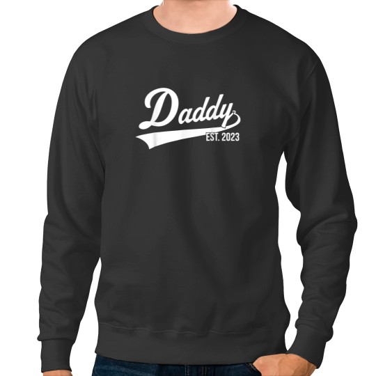 Discover 1st Time Dad EST 2023 New First Fathers Hood Day Daddy 2023 Sweatshirts
