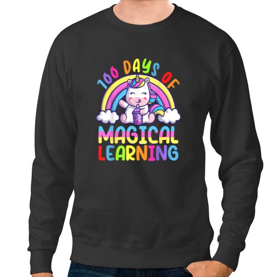 Discover 100 Days Of Magical Learning 100th Day Of School Sweatshirts