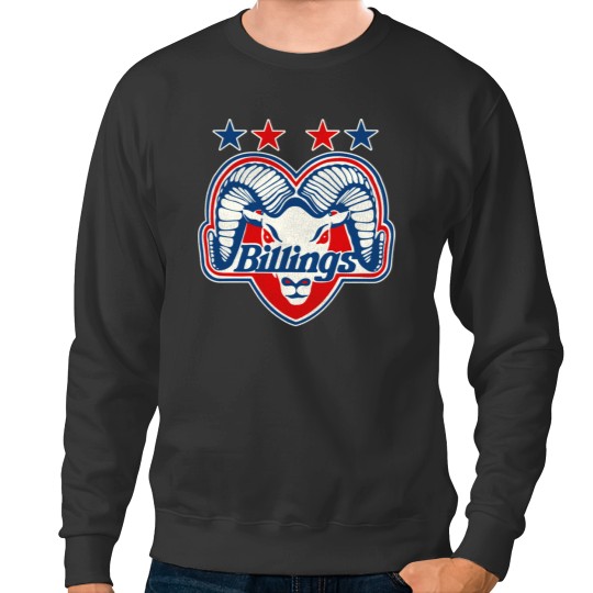 Discover Defunct Billings Bighorns Hockey Team Sweatshirts