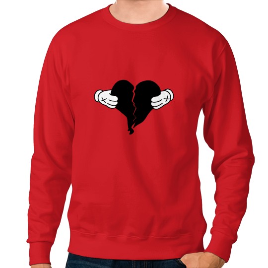 Discover 808s and Heartbreak - hand and black broken hearts Sweatshirts