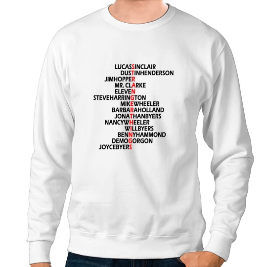 Discover Names of Strangers Things Sweatshirts