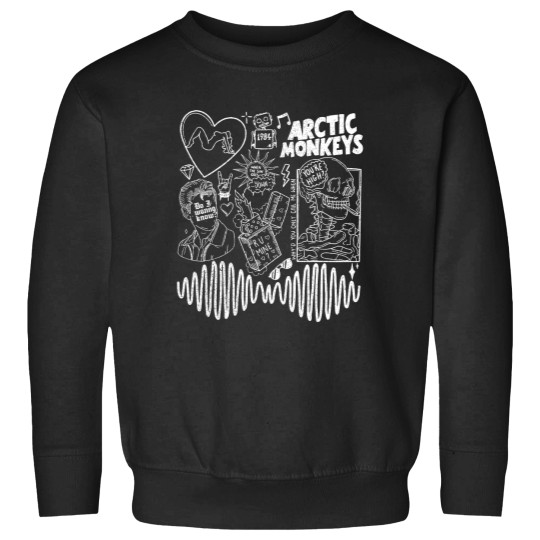 Discover Arctic Monkey Doodle Art Sweatshirts, Vintage Arctic Monkey Merch Album Sweatshirts