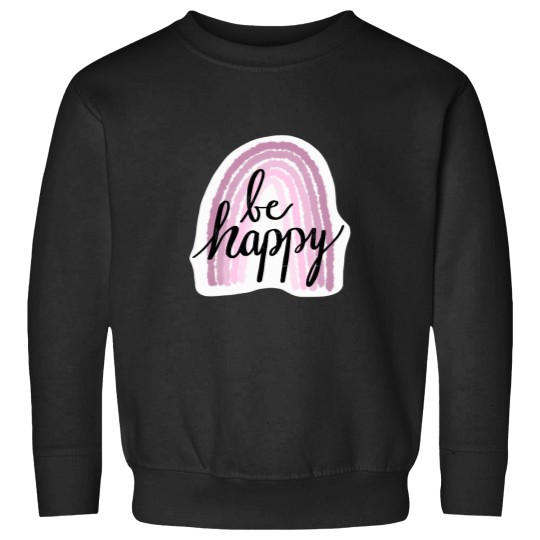 Discover Be Happy Purple Rainbow Sweatshirts