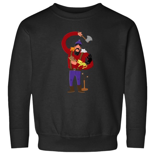 Discover Lumberjack With Cute Kitten Companions 4713 Sweatshirts