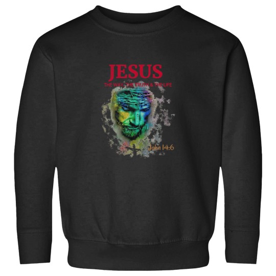 Discover Vintage Image of Jesus Christ The Way The Truth Sweatshirts