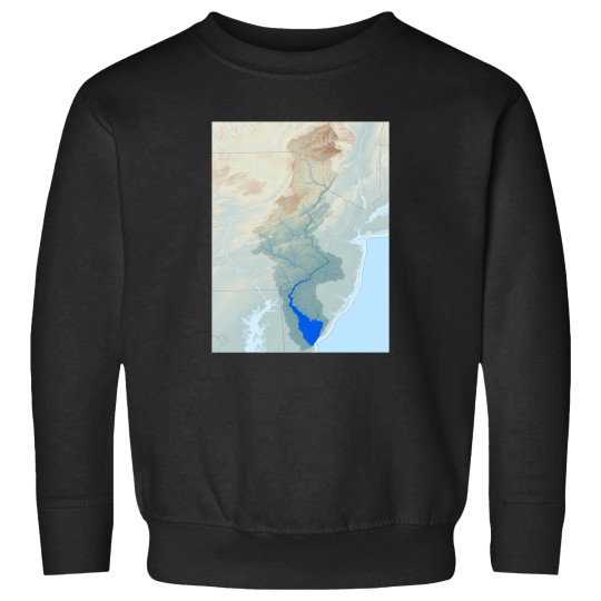 Discover Delaware River Watershed Map - Raw Landscape 619 Sweatshirts