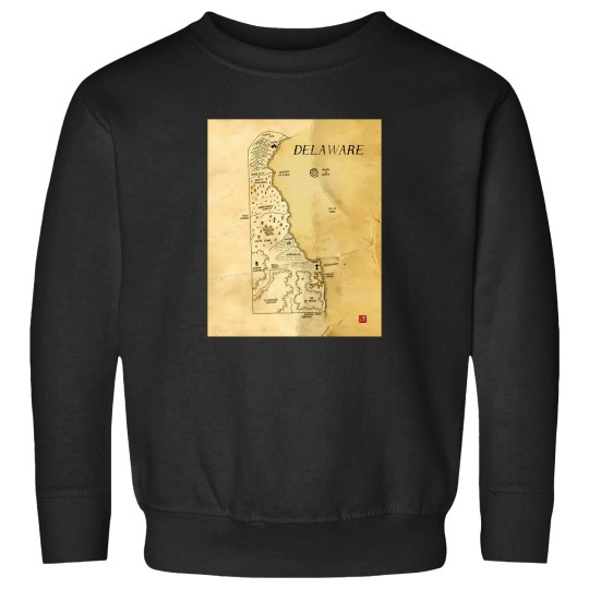 Discover Delaware As A Fantasy Map 1851 Sweatshirts