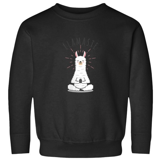 Discover Womens Llamaste Llama Yoga Yogi Cute Love VNeck Sweatshirts