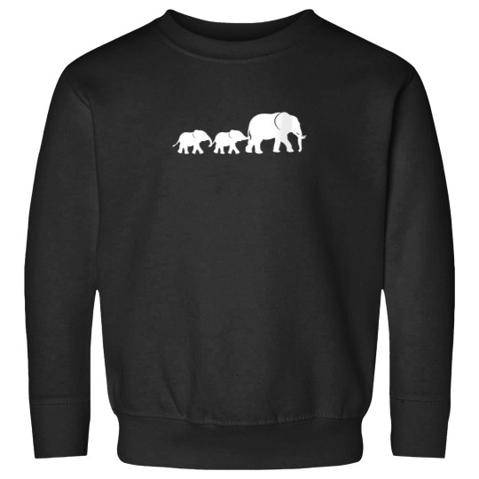 Discover Womens Mom Elephant 2 Babies Kids Mama of Two Cu Sweatshirts