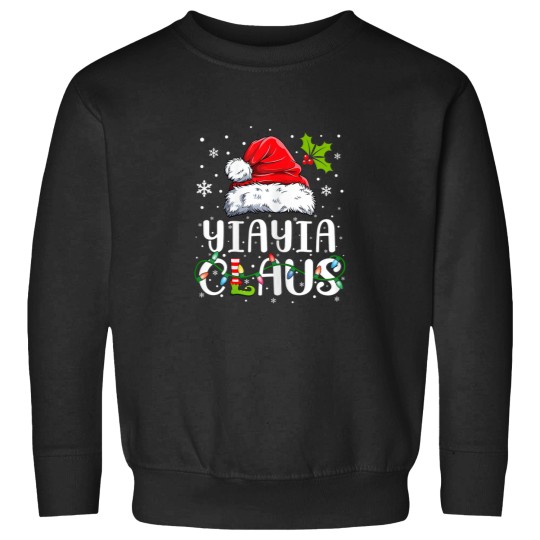 Discover Womens Matching Family Christmas Santa Yiayia Cl Sweatshirts