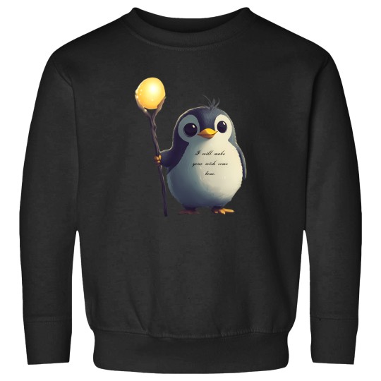 Discover Magical Penguin Granting Wishes With A Golden Glow 2656 Sweatshirts