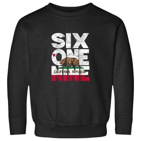 Discover California Republic Flag 619 Area Code Sweatshirts