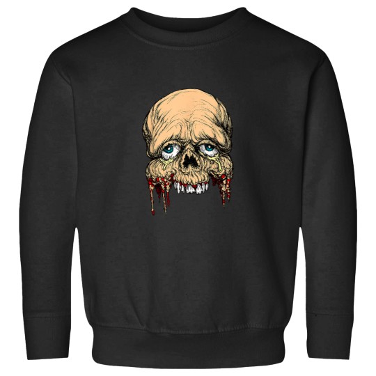 Discover Half Face zombie skull Horror Art T shirt Sweatshirts